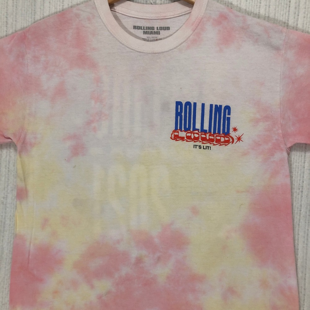 Rolling Loud Miami 2021 Tie Dye T Shirt Size M Hip Hop Festival‎ Merch